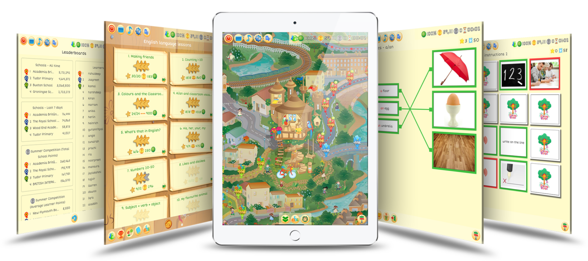 Learning Village App on an iPad