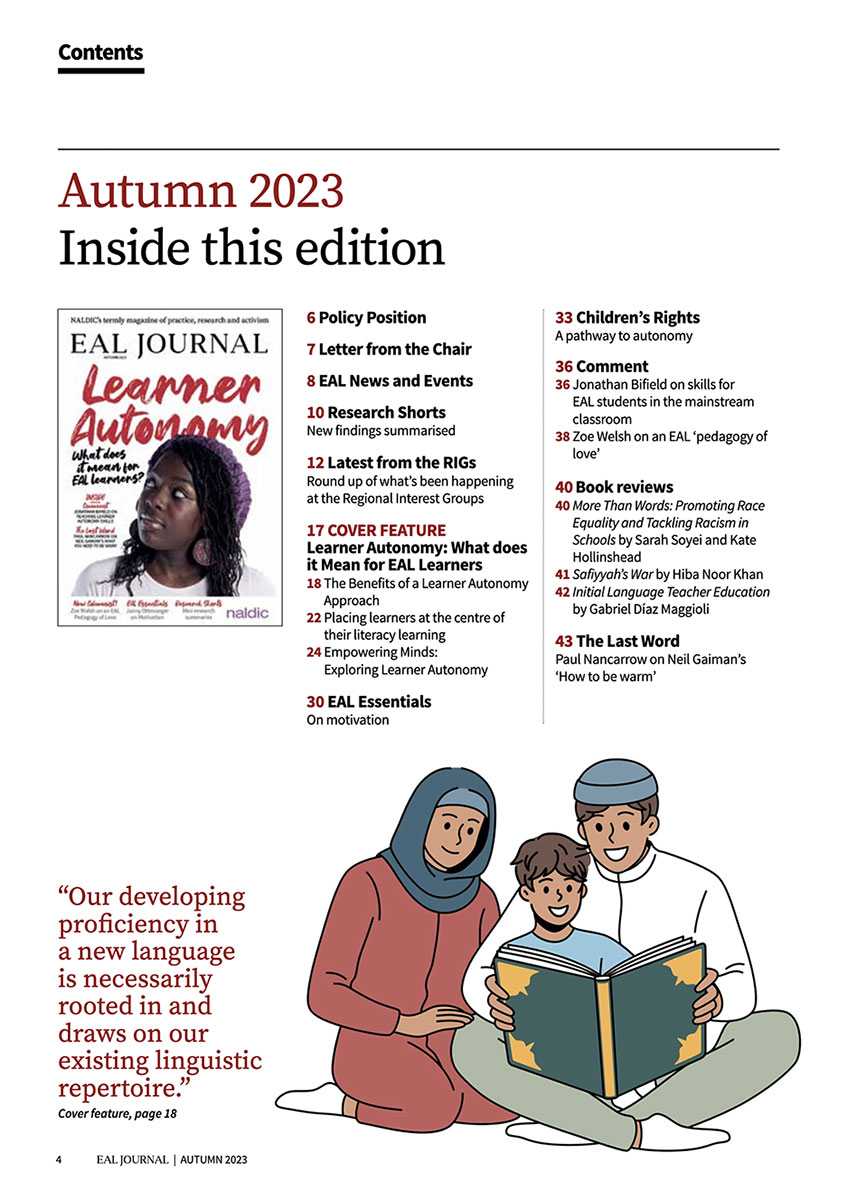 EAL Journal Issue 22 - Contents